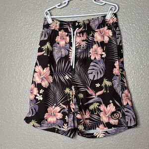 Neff mens unlined tropical floral swim trunks small